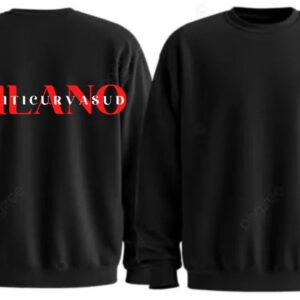 Felpa Girocollo Milano con Stampa retro